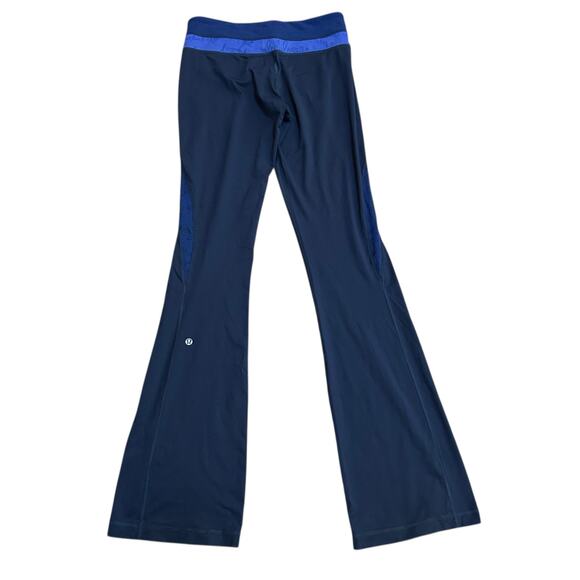 Vtg Lululemon Groove Flare Pants Sz 6 Mid Rise Retired Navy Manifesto Yoga Rare - Picture 8 of 8